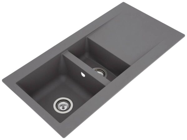 Respekta Einbauspüle Denver 1,5 100 x 50 G Beton grau Mineralite B/H/T: ca. 100x20x50 cm Respekta Einbauspüle Denver 1,5 100 x 50 G Beton grau Mineralite B/H/T: ca. 100x20x50 cm – Bild 2