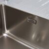 Respekta Einbauspüle New York 86 x 50 W weiß Glas Edelstahl B/H/T: ca. 86x21x50 cm – Bild 4