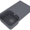 Respekta Einbauspüle Orlando 86 x 50 G Beton grau Granitverbundmaterial B/H/T: ca. 86x20,9x50 cm Respekta Einbauspüle Orlando 86 x 50 G Beton grau Granitverbundmaterial B/H/T: ca. 86x20,9x50 cm – Bild 2