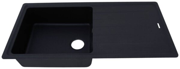 Respekta Einbauspüle Columbia 100 x 50 S schwarz Granitverbundmaterial B/H/T: ca. 100x18,5x50 cm Respekta Einbauspüle Columbia 100 x 50 S schwarz Granitverbundmaterial B/H/T: ca. 100x18,5x50 cm – Bild 2