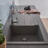 Respekta Einbauspüle Houston 80 x 50 G Beton grau Mineralite B/H/T: ca. 80x21x50 cm – Bild 4