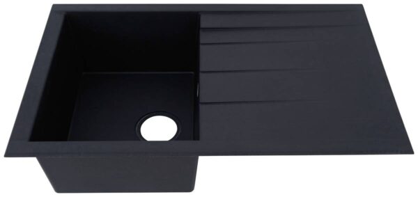 Respekta Einbauspüle Houston 80 x 50 S schwarz Mineralite B/H/T: ca. 80x21x50 cm Respekta Einbauspüle Houston 80 x 50 S schwarz Mineralite B/H/T: ca. 80x21x50 cm – Bild 4
