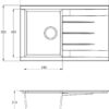 Respekta Einbauspüle Houston 80 x 50 W weiß Mineralite B/H/T: ca. 80x21x50 cm – Bild 3