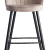 Barhocker beige Stoff B/H/T: ca. 56x102,5x52,5 cm – Bild 2