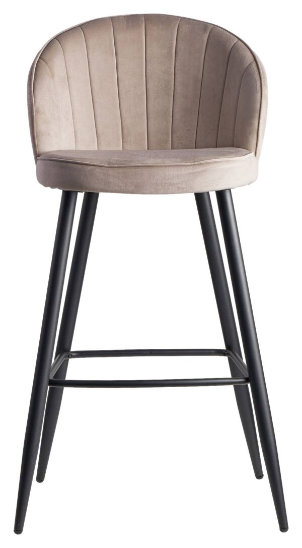Barhocker beige Stoff B/H/T: ca. 56x102,5x52,5 cm – Bild 2