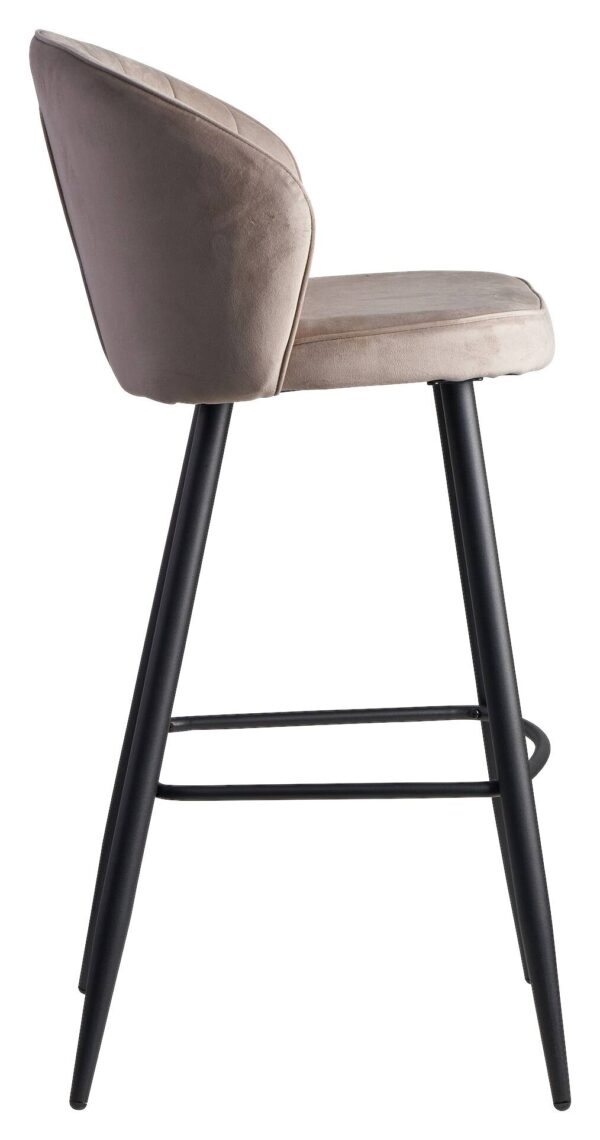 Barhocker beige Stoff B/H/T: ca. 56x102,5x52,5 cm – Bild 3