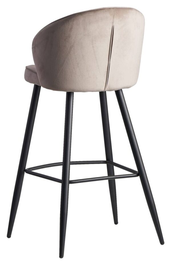 Barhocker beige Stoff B/H/T: ca. 56x102,5x52,5 cm – Bild 5