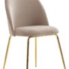 Stuhl beige gold Stoff Eisen B/H/T: ca. 53x86x50 cm Stuhl beige gold Stoff Eisen B/H/T: ca. 53x86x50 cm – Bild 3