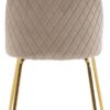 Stuhl beige gold Stoff Eisen B/H/T: ca. 53x86x50 cm Stuhl beige gold Stoff Eisen B/H/T: ca. 53x86x50 cm – Bild 5