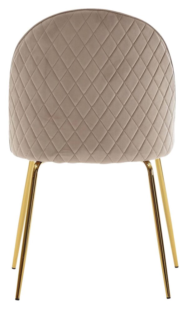 Stuhl beige gold Stoff Eisen B/H/T: ca. 53x86x50 cm Stuhl beige gold Stoff Eisen B/H/T: ca. 53x86x50 cm – Bild 5