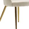 Stuhl weiß Stoff B/H/T: ca. 47,5x80x53 cm – Bild 2