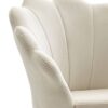 Stuhl weiß Stoff B/H/T: ca. 47,5x80x53 cm – Bild 3