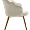 Stuhl weiß Stoff B/H/T: ca. 47,5x80x53 cm – Bild 5