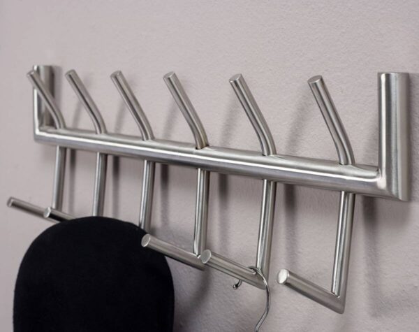 Garderobe Stahl poliert B/H/T: ca. 60x19x10 cm – Bild 3