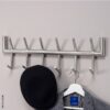 Garderobe Stahl poliert B/H/T: ca. 60x19x10 cm – Bild 5