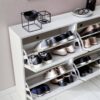 Schuhschrank weiß weiß B/H/T: ca. 120x81x24 cm – Bild 5