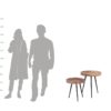 Beistelltisch AVA natur schwarz pulverbeschichtet Echtholz Metall B/H/T: ca. 45x50x45 cm – Bild 5