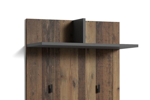 Wandpaneel BEN Eiche Old Wood Nachbildung anthrazit B/H/T: ca. 60x136x27 cm – Bild 4