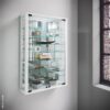 Vitrine Vitrosa weiß Holzwerkstoff Glas B/H/T: ca. 59x91x18 cm – Bild 3