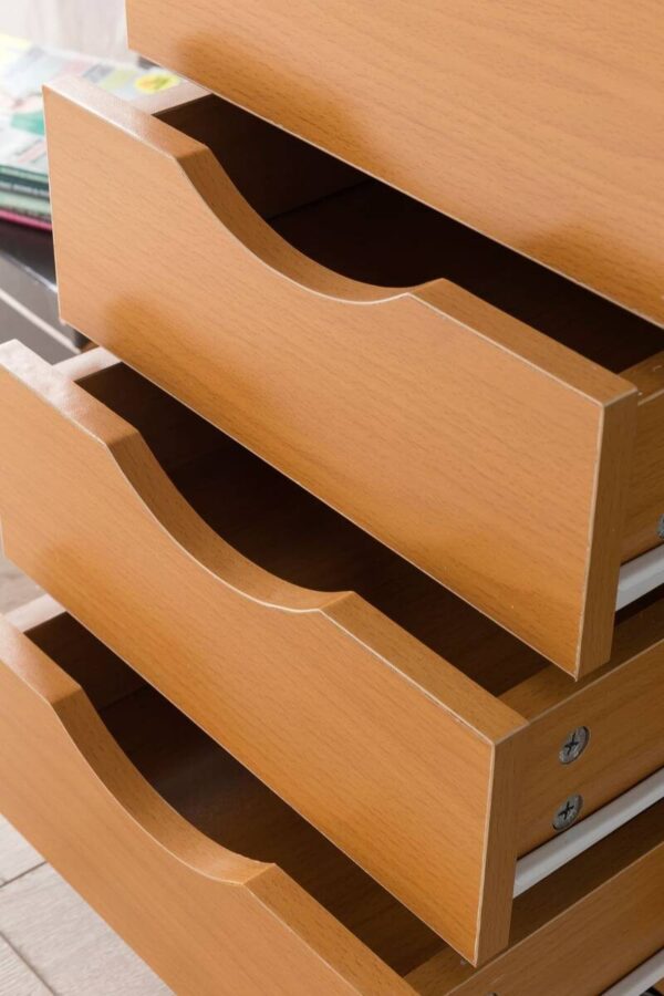 Rollcontainer braun Spanplatte B/H/T: ca. 33x64x38 cm – Bild 4