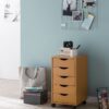 Rollcontainer braun Spanplatte B/H/T: ca. 33x64x38 cm – Bild 5