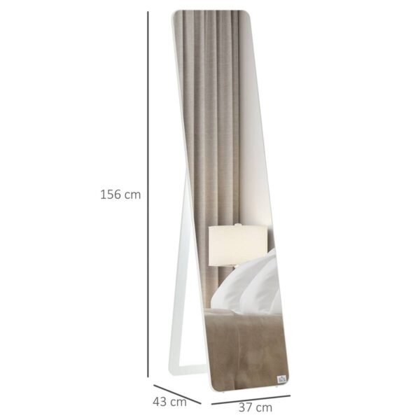 HOMCOM Standspiegel 831-390WT weiß Kiefer B/H/T: ca. 37x156x43 cm – Bild 2