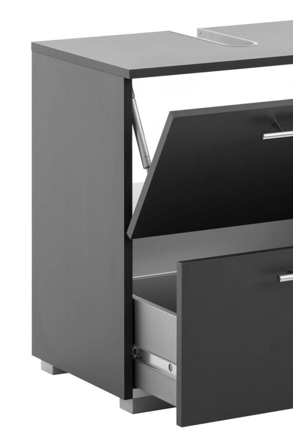 Waschbeckenunterschrank Carlos anthrazit B/H/T: ca. 80,2x59,1x35 cm – Bild 3