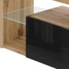 TV-Lowboard TV LOWBOARD Everest 140 Eiche Wotan Nachbildung schwarz glänzend B/H/T: ca. 140x50x35 cm – Bild 3