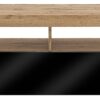 TV-Lowboard TV LOWBOARD Everest 140 Eiche Wotan Nachbildung schwarz glänzend B/H/T: ca. 140x50x35 cm – Bild 4