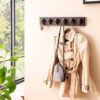 Wandgarderobe schwarz B/H/T: ca. 60x10x8 cm – Bild 5