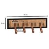 Wandgarderobe braun B/H/T: ca. 60x15x6 cm – Bild 2
