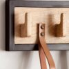 Wandgarderobe braun B/H/T: ca. 60x15x6 cm – Bild 5