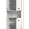 Badhochschrank ICE weiß weiß Hochglanz B/H/T: ca. 60x185x30 cm Badhochschrank ICE weiß weiß Hochglanz B/H/T: ca. 60x185x30 cm – Bild 2