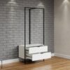 Garderobe Jody weiß matt schwarz B/H/T: ca. 85x190x47 cm – Bild 5