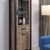 Standvitrine Emile Eiche Tabak Nachbildung B/H/T: ca. 70x195x45 cm – Bild 3