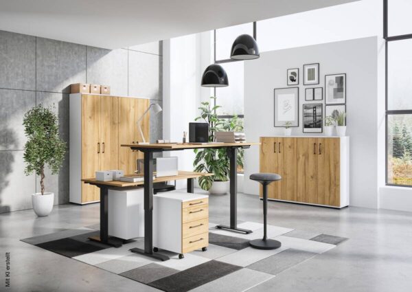 Rollcontainer 4251-559 Eiche Grand-Son Nachbildung weiß B/H/T: ca. 42x61x49 cm Rollcontainer 4251-559 Eiche Grand-Son Nachbildung weiß B/H/T: ca. 42x61x49 cm – Bild 2