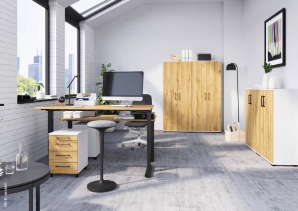 Rollcontainer 4251-559 Eiche Grand-Son Nachbildung weiß B/H/T: ca. 42x61x49 cm Rollcontainer 4251-559 Eiche Grand-Son Nachbildung weiß B/H/T: ca. 42x61x49 cm – Bild 5