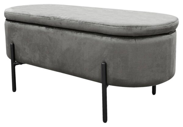 Truhe NOVA grau B/H/T: ca. 95x42x37,5 cm – Bild 2