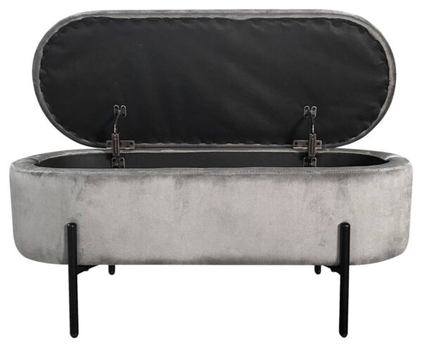 Truhe NOVA grau B/H/T: ca. 95x42x37,5 cm – Bild 5