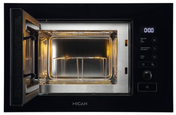 Mican Einbaumikrowelle MGM17SCBG schwarz Edelstahl B/H/T: ca. 59,5x38,2x32 cm – Bild 3