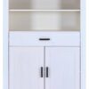 Vitrine Maluno weiß lackiert Holz B/H/L: ca. 41x163x117,2 cm – Bild 2