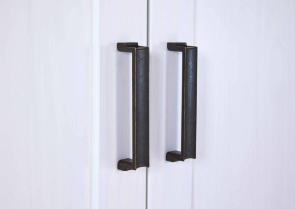 Vitrine Maluno weiß lackiert Holz B/H/L: ca. 41x163x117,2 cm – Bild 3