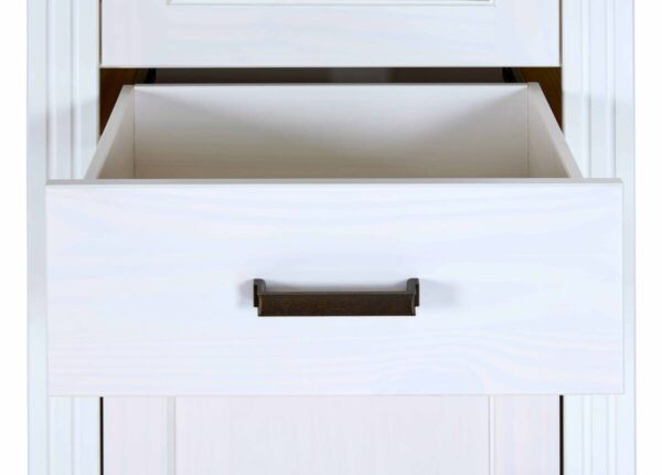 Säulenvitrine Maluno weiß lackiert Holz B/H/L: ca. 41x193,1x68 cm – Bild 2