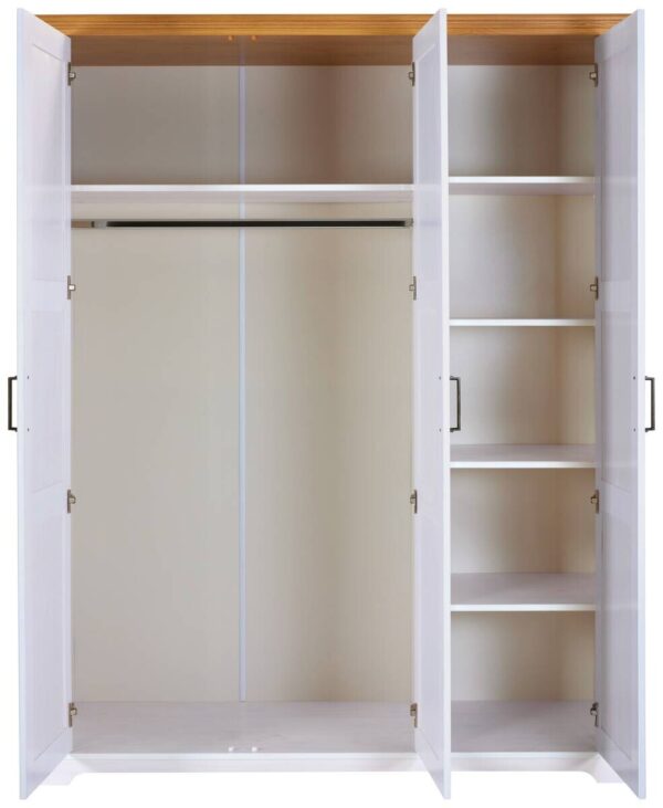 Kleiderschrank Maluno weiß B/H/L: ca. 64x208x166,4 cm Kleiderschrank Maluno weiß B/H/L: ca. 64x208x166,4 cm – Bild 2