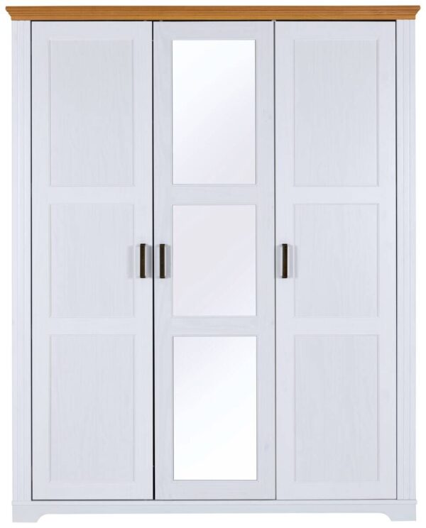 Kleiderschrank Maluno weiß B/H/L: ca. 64x208x166,4 cm Kleiderschrank Maluno weiß B/H/L: ca. 64x208x166,4 cm – Bild 3
