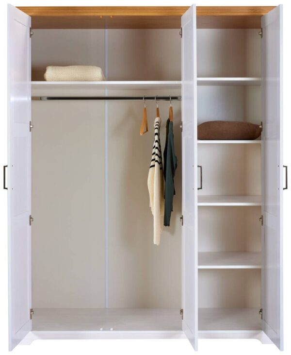 Kleiderschrank Maluno weiß B/H/L: ca. 64x208x166,4 cm Kleiderschrank Maluno weiß B/H/L: ca. 64x208x166,4 cm – Bild 5