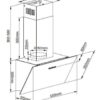 Mican Dunstabzugshaube KHA400MOFSA schwarz Metall B/H/T: ca. 60x60,5x31,5 cm – Bild 3
