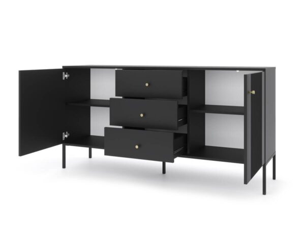 Kommode ISEO schwarz B/H/T: ca. 154,5x79x39 cm – Bild 2