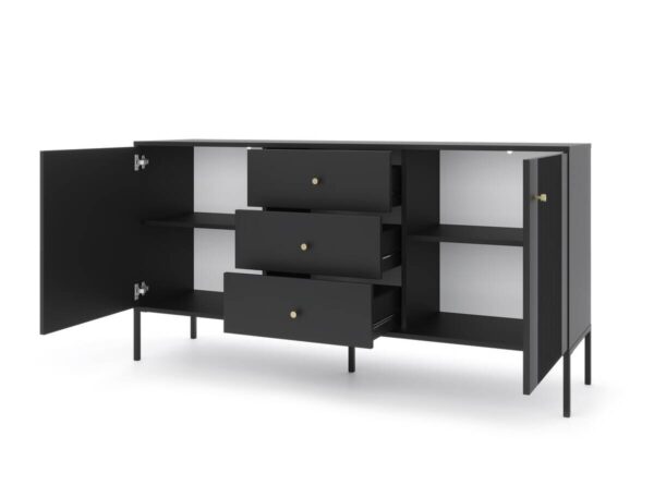 Kommode ISEO schwarz B/H/T: ca. 154,5x79x39 cm – Bild 4