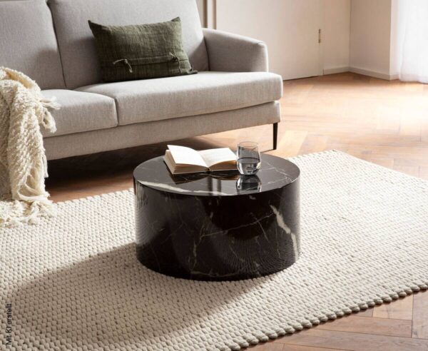 Couchtisch schwarz Marmor Optik B/H/T: ca. 60x30x60 cm – Bild 3